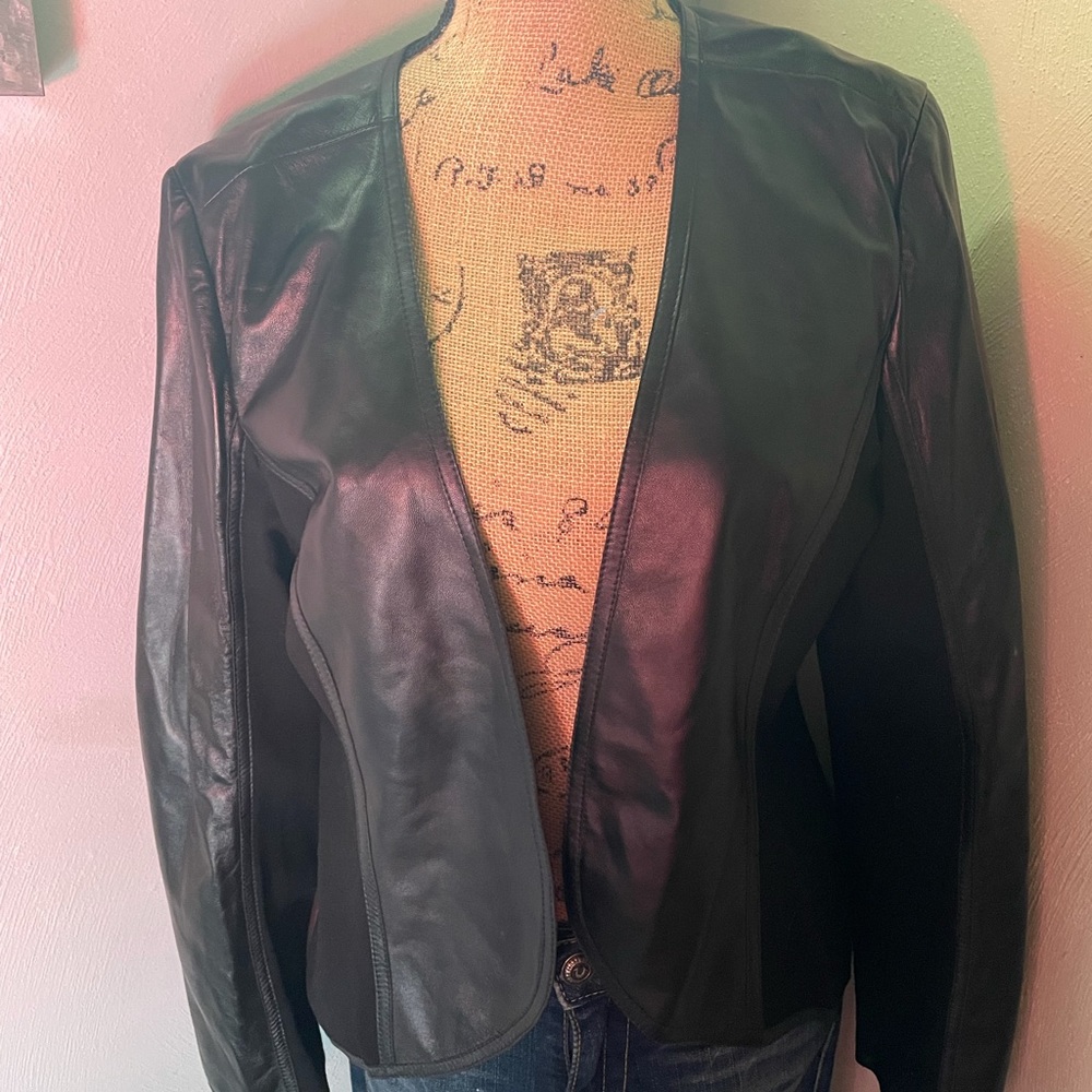Leather blazer/jacket.  New York designer